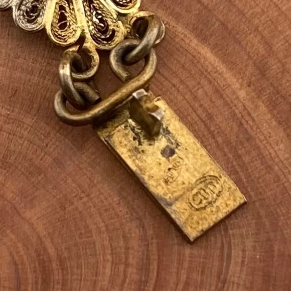 Antique Victorian CAMEO 800 Silver Filigree Shell Bracelet 4 Cameos - Picture 12 of 14